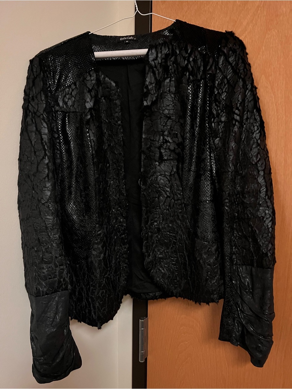 Black Textured Evening Jacket
